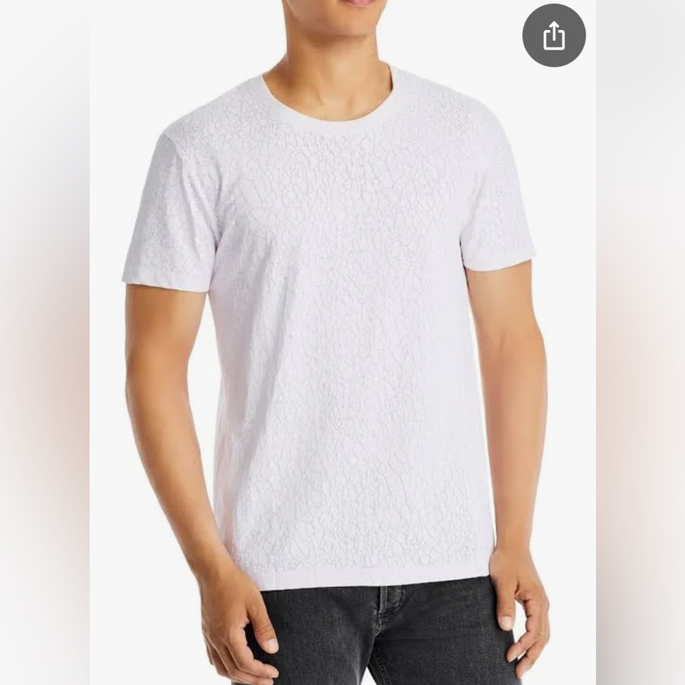 NWT [Eleven Paris] Crackle White Graphic Short-Sleeved T-Shirt Men’s Sz X-Large - Picture 5 of 9